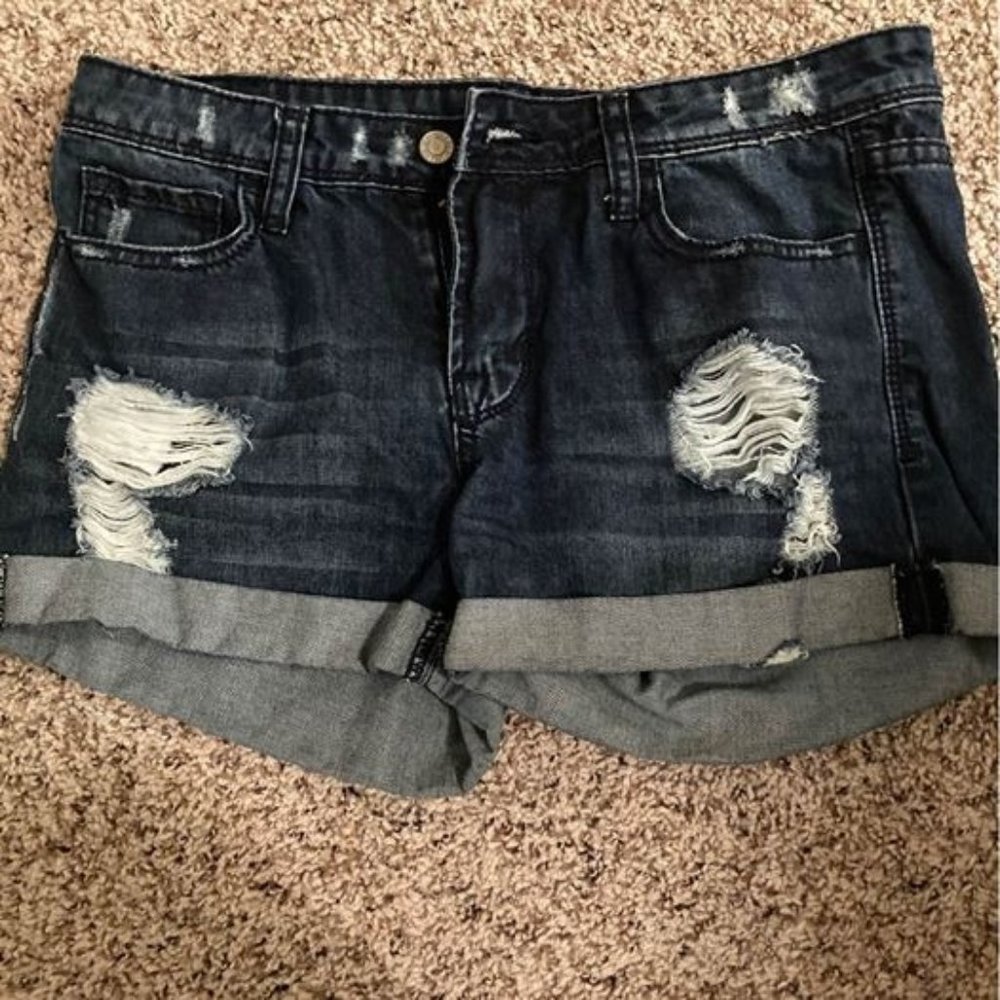 Distressed Jean Shorts